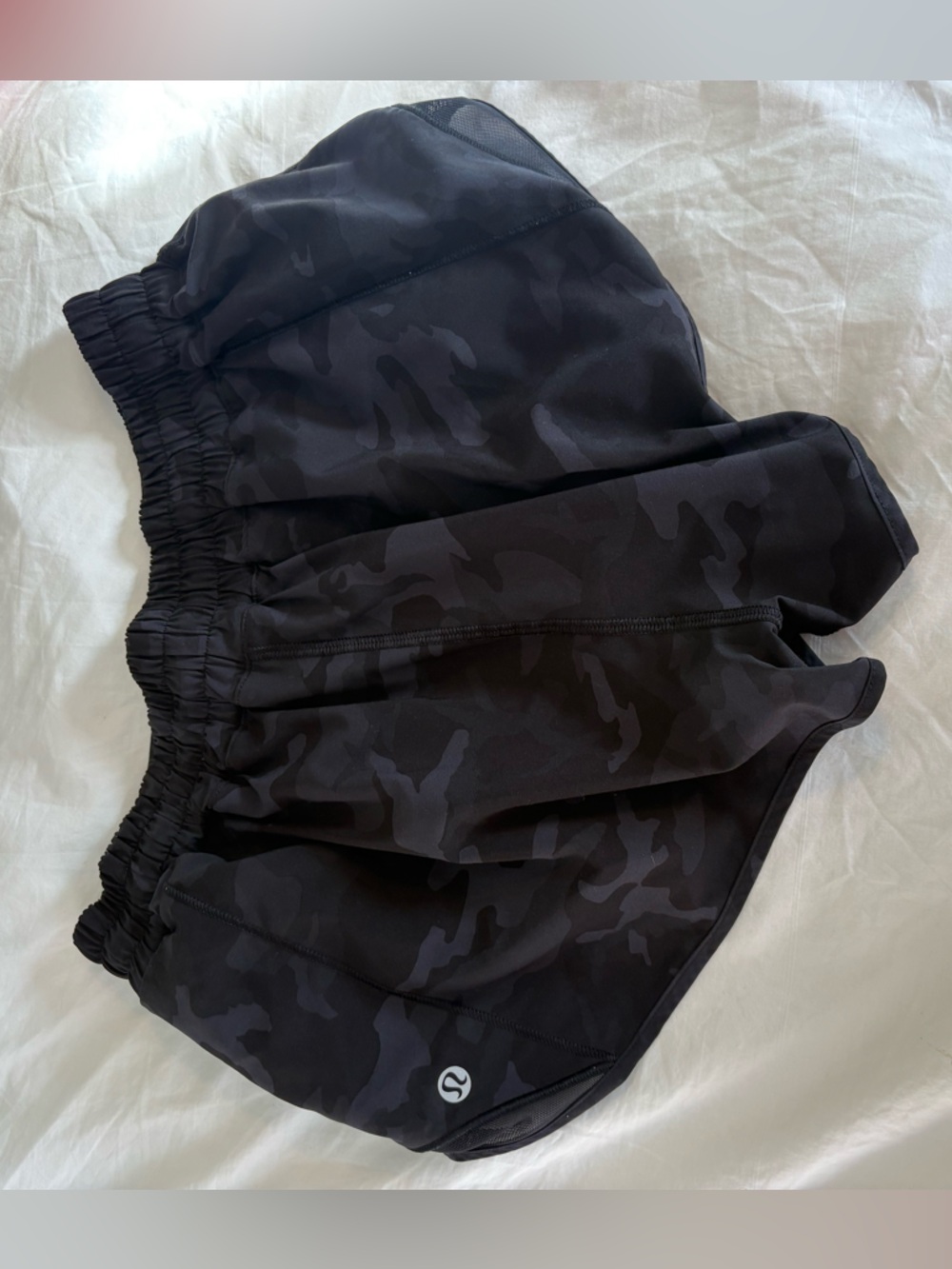 Lululemon 2in Hotty Hot Black Camo Running Shorts
